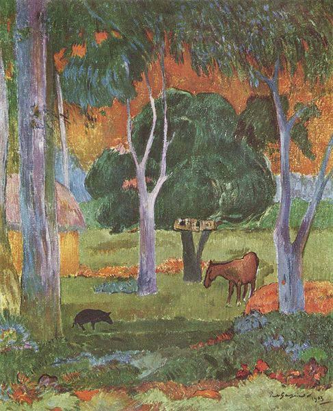 Paul Gauguin Landscape on La Dominique oil painting image